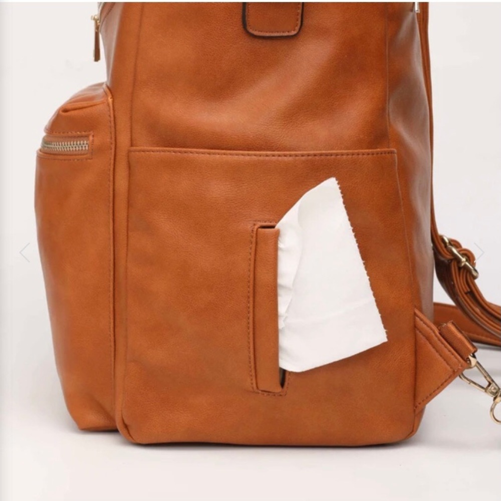 Baby Exo Vegan Leather Diaper Backpack - Picture 7 of 10